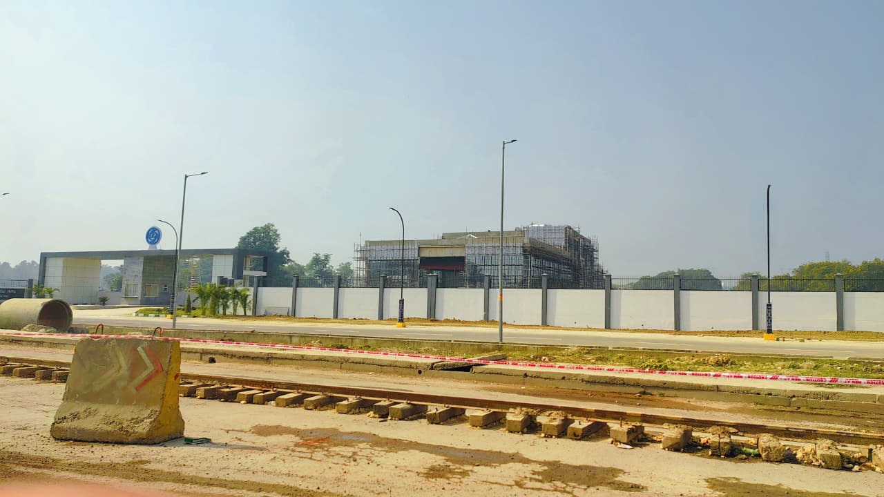 Site entrance gate area