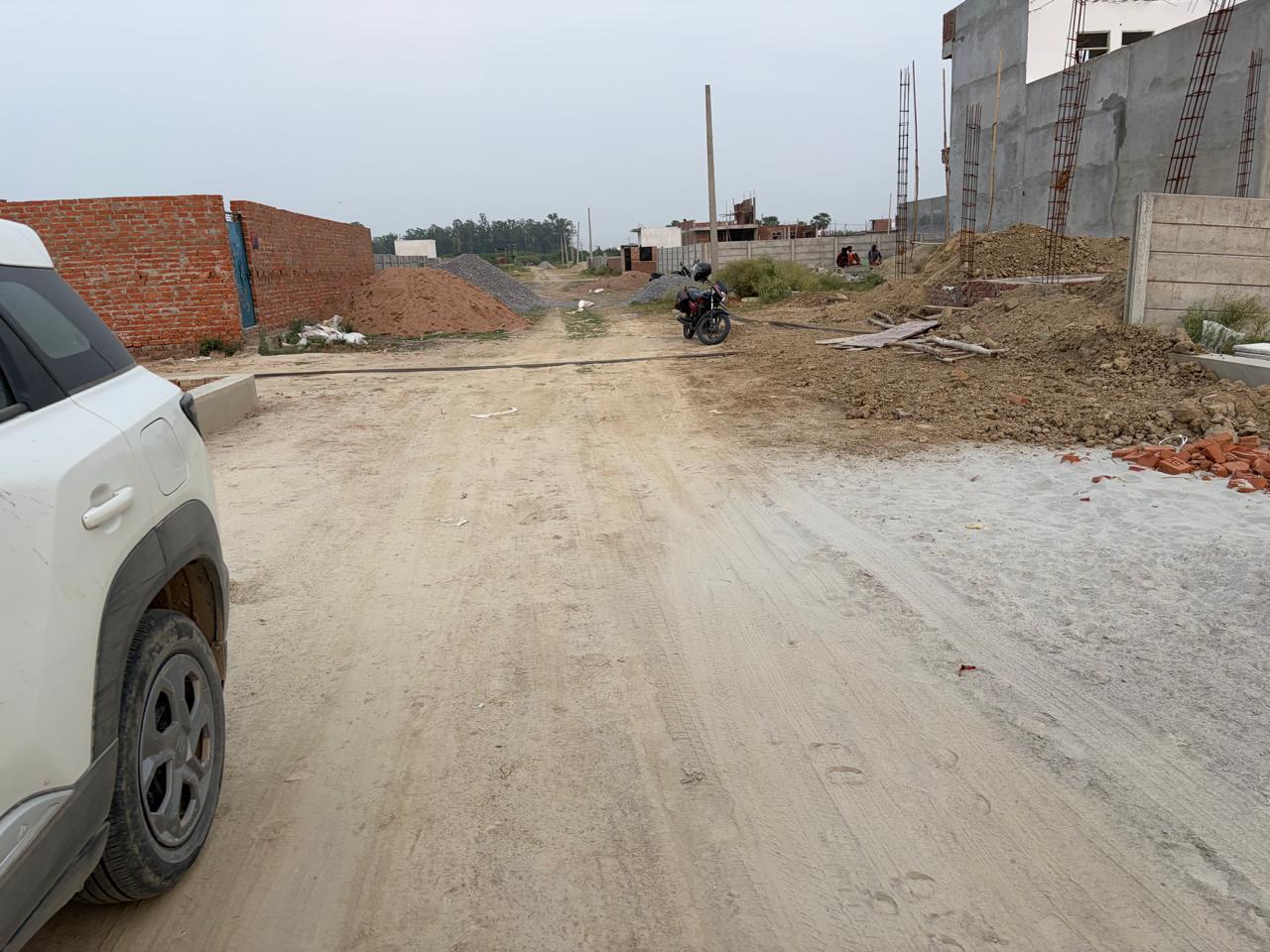 Access road being cut through the site